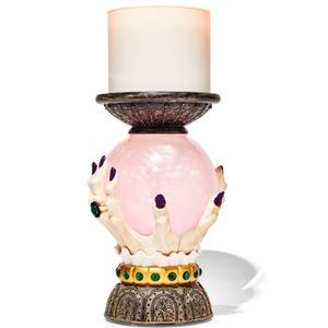 Bath and body Works Halloween 2023 FortuneTeller waterglobe, 3wick candle stand
